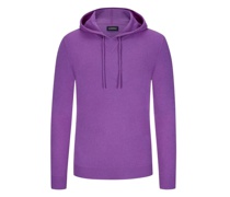 Leichter Hoodie aus Kaschmir Lila