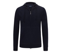Leichte Kaschmir-Strickjacke Marine