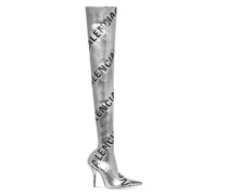 Knife 110 mm Overknee-Stiefel Allover Logo
