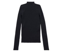 Anliegender Sweater aus Netzstoff