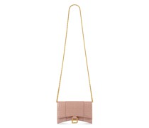 Hourglass Brieftasche mit Kette Krokodilprägung