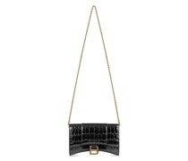 Hourglass Brieftasche mit Kette Krokodilprägung