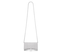 Hourglass XS Brieftasche an Kette aus glitzerndem Stoff