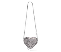 Le Cagole Heart Mini Tasche Metallic-Optik
