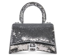 Hourglass XS Handtasche mit Kette und Pailletten