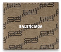 Signature Square Folded Brieftasche BB Monogram beschichteter Canvas