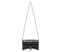 Hourglass Brieftasche mit Kette Krokodilprägung