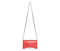 Hourglass Brieftasche mit Kette und Strasssteinen