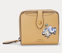 Kompakte Lederbrieftasche mit Polo Bear
