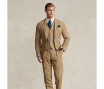 Karierte Tweed-Anzughose mit Falten