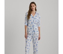 Geblümter Jersey-Pyjama mit Baumwolle