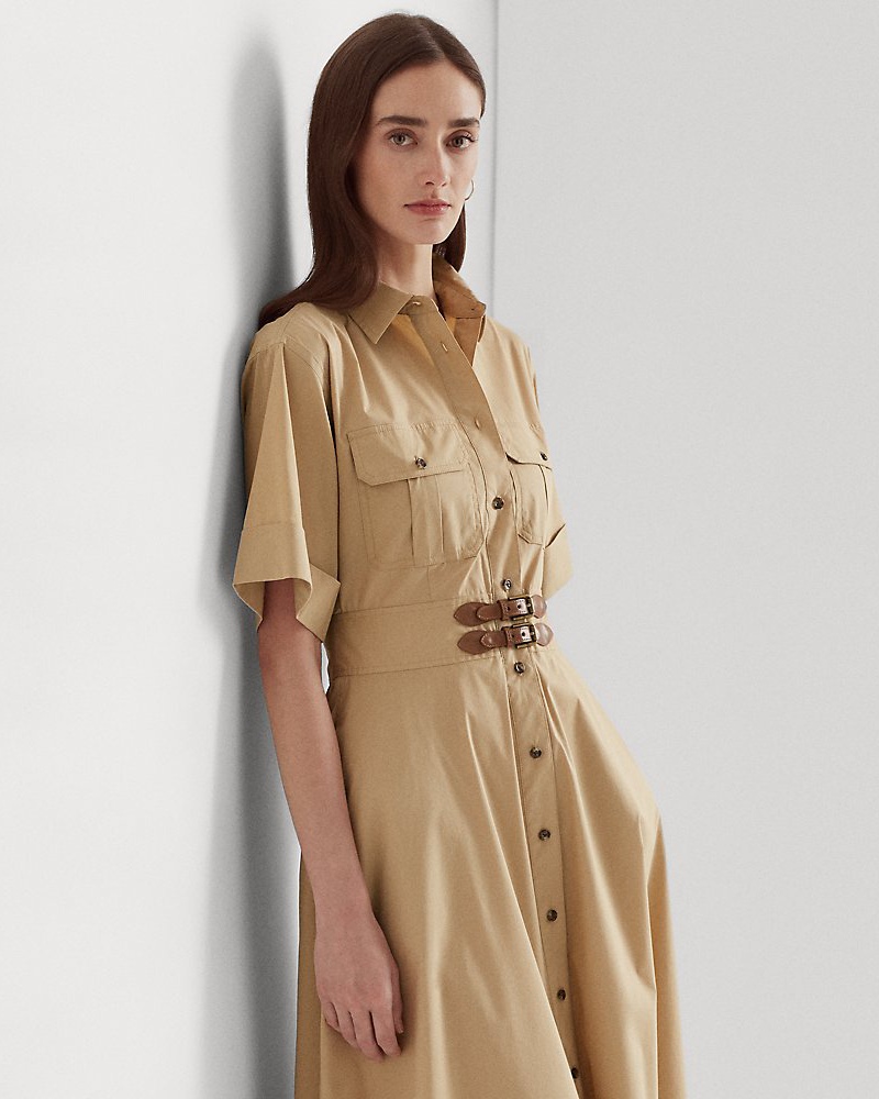 Ralph Lauren Damen Hemdkleid aus einer Baumwollmischung