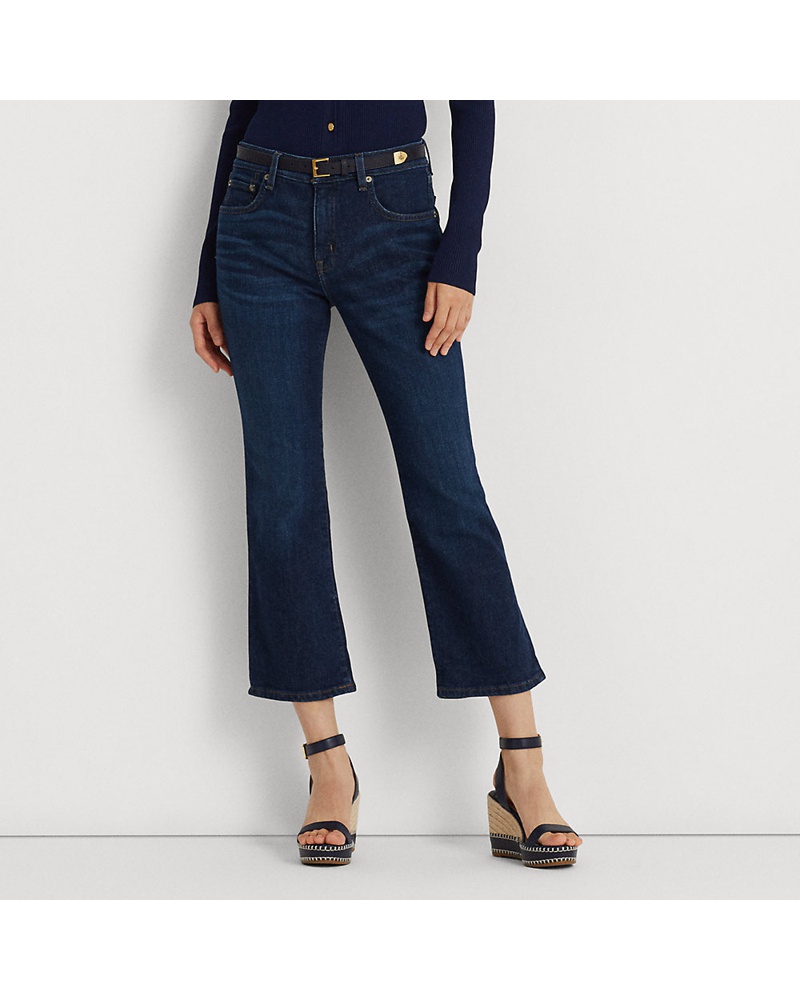 Ralph Lauren Damen Ausgestellte Crop-Jeans