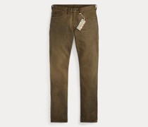 Braune Slim-Fit-Jeans im Used-Look