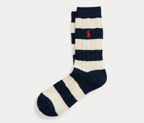 Crew-Socken mit Rugby-Streifen