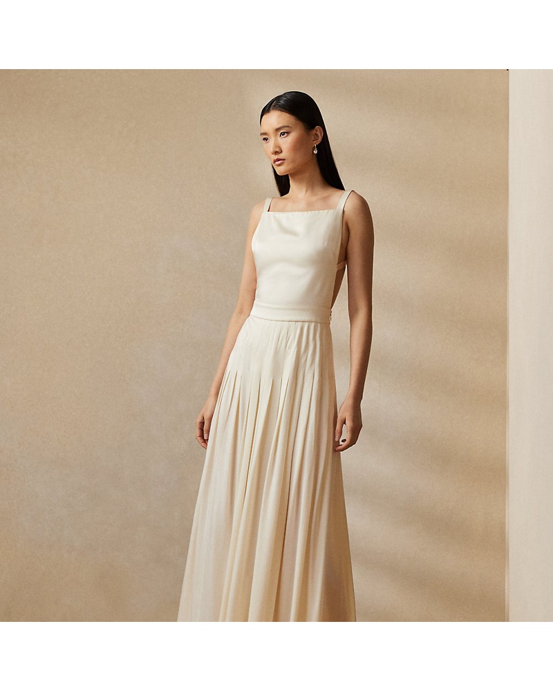 Ralph Lauren Damen Abendkleid Talbert aus Crêpe und Satin