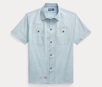 Classic-Fit Kurzarmhemd aus Chambray