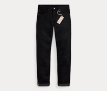 Slim-Fit Selvedge-Jeans in Schwarz