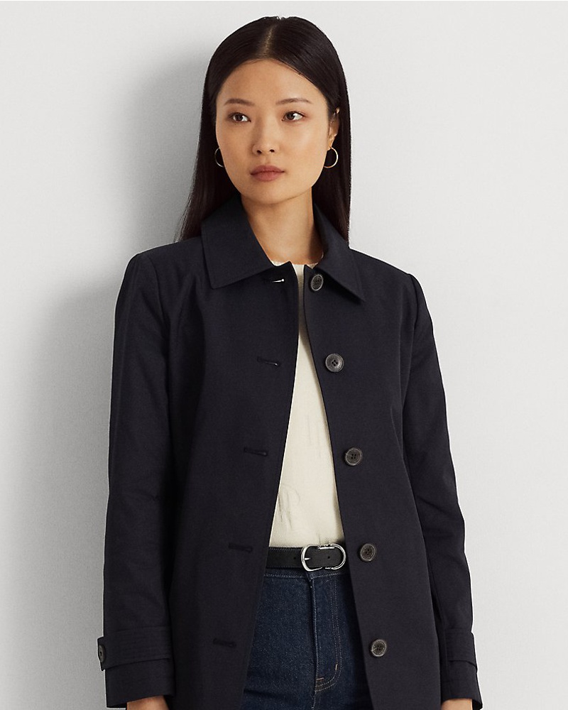 Ralph Lauren Damen Trenchcoat aus Baumwollmischgewebe