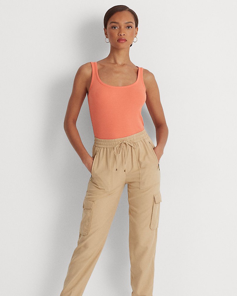 Ralph Lauren Damen Knöchellange Cargohose aus Twill
