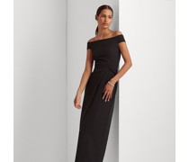 Schulterfreies Crêpe-Abendkleid