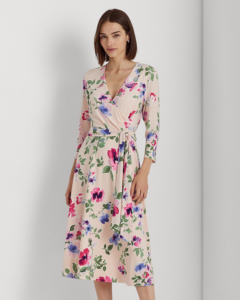 Ralph Lauren Damen Jerseykleid mit Blumenmuster