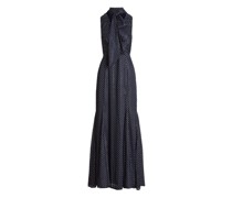 Abendkleid aus Metallic-Chiffon