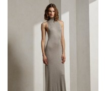 Ärmelloses Abendkleid mit Rollkragen
