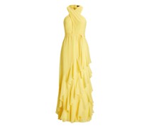 Neckholder-Kleid mit Gürtel