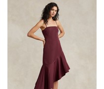 Asymmetrisches, ärmelloses Taftkleid