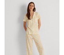 Geblümter Pyjama mit Caprihose