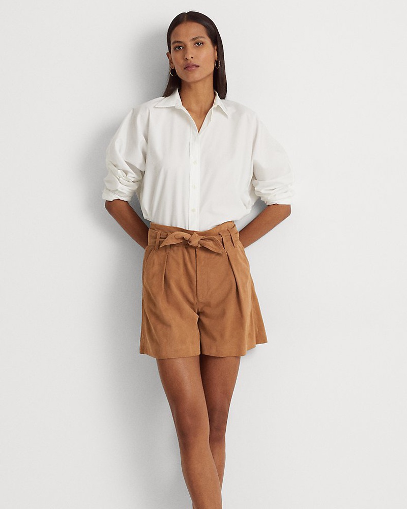 Ralph Lauren Damen Wildleder-Shorts mit Gürtel Ralph Lauren Damen Wildleder-Shorts mit Gürtel