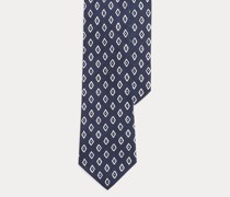 Leinen-Seiden-Krawatte mit Rautenmuster