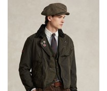 Asymmetrische Bikerjacke aus Wachstuch