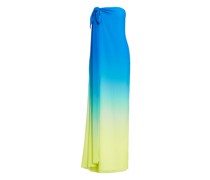 Trägerloses Ombré-Abendkleid aus Chiffon