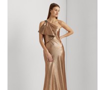 Einschultriges Abendkleid aus Charmeuse