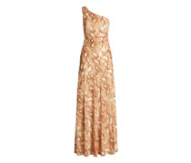 Einschultriges Georgette-Kleid