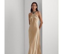 Neckholder-Abendkleid mit Perlen