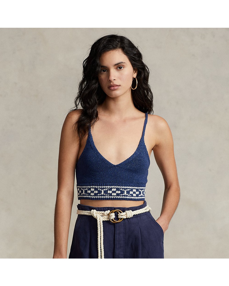 Ralph Lauren Damen Bustier mit geometrischem Motiv