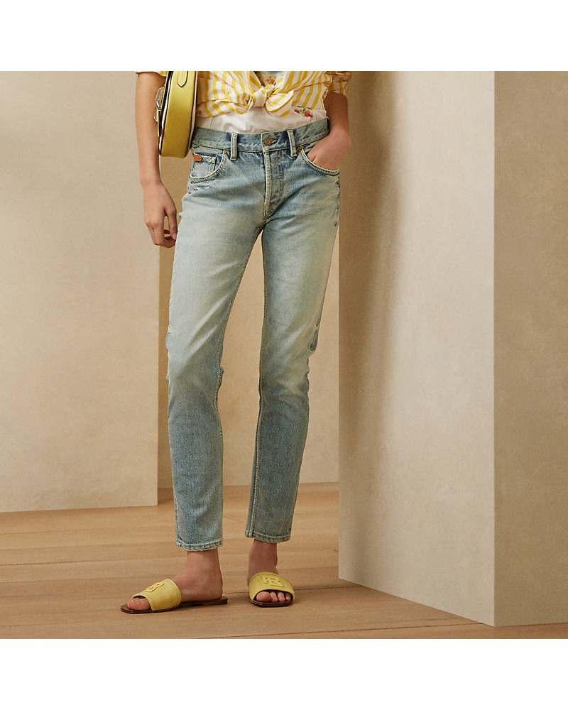 Ralph Lauren Damen Knöchellange gerade Jeans 750