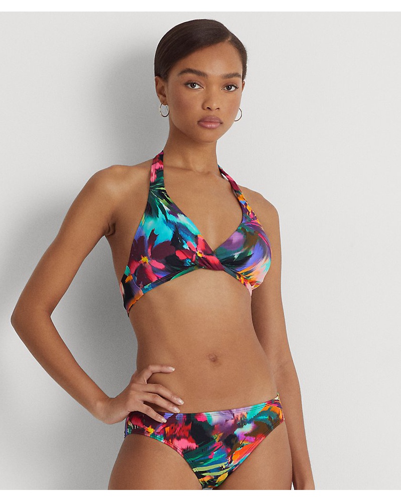 Ralph Lauren Damen Geblümte Hipster-Bikinihose