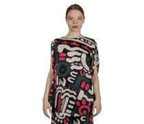 Pleats Please  Shirt "CHEER" ärmellos mit Print