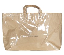 Handtasche mit Logo-Print beige