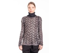 Kaschmir Mix Rollkragen Pullover taupe