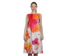 A-Linien Kleid mit Print mehrfarbig