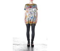 T-Shirt Seide Floral gelb