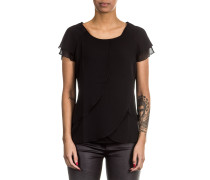 1/2 Arm Bluse Layer Look schwarz