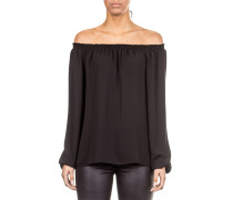 Bluse Carmenausschnitt schwarz