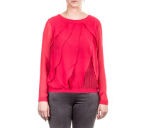 Bluse Layer Look rot