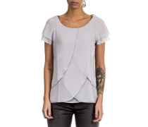 1/2 Arm Bluse Layer Look grau